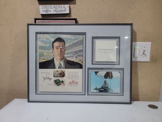 Joe Dimaggio framed Memorabilia