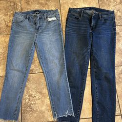 Women’s jeans size 8 petite $10 for both
