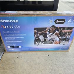 43” Hisense smart 4k Qled hdr tv