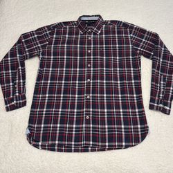 Tommy Hilfiger Men Plaid Classic Long Sleeve Button Shirt 