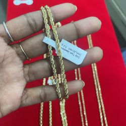 10 KT Real Gold Rope chain