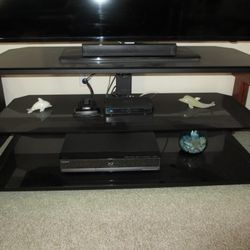 3 Shelf Glass TV Stand