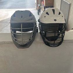 2 Lacrosse Helmets, Grey Is New, White Is Older