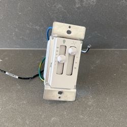 4 Speed Ceiling Fan Wall Control with LED Dimmer Light Switch