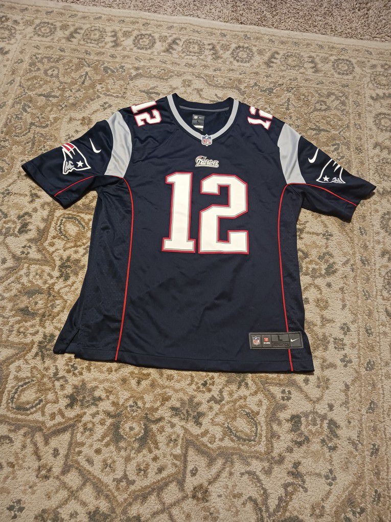Tom BRADY Men's New England Patriots Nike Navy Game Retired Player Jersey Size Large

