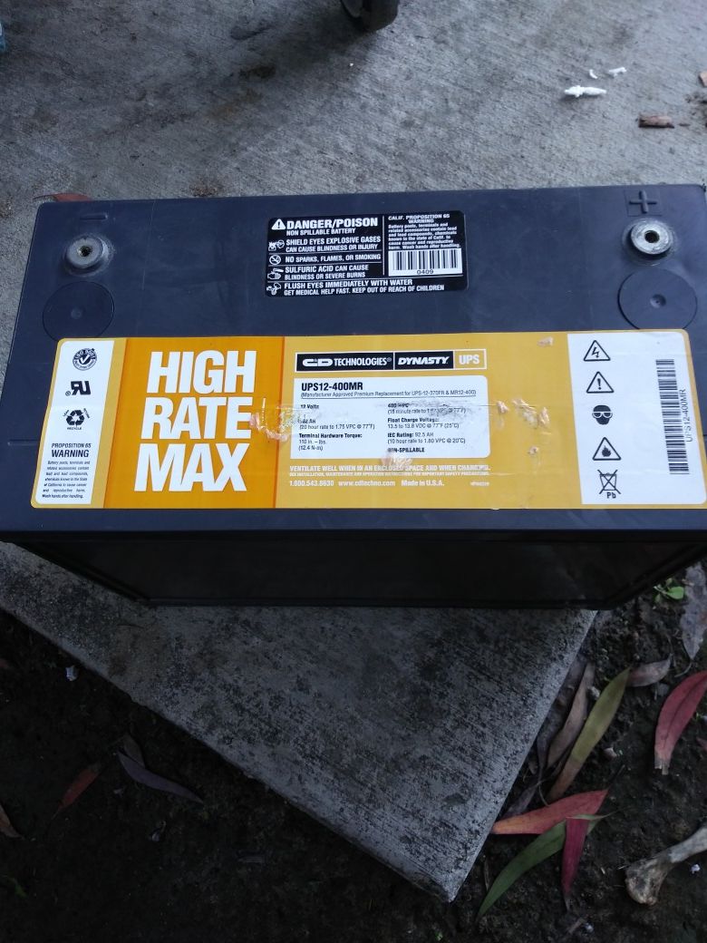 C&D HIGH RATE MAX UPS12 - 400MR 12 volts