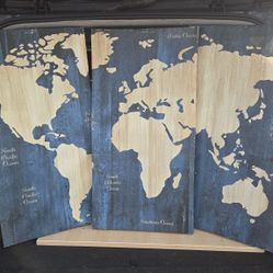 World Oceans 3 Piece Wall Canvas Posters