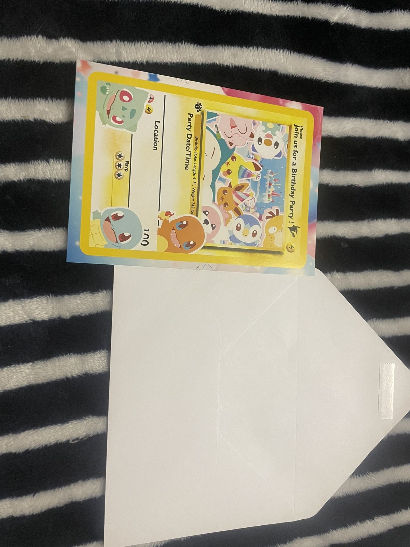 Birthday Invitations, Pokémon