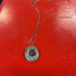Silver necklace, silver pendant