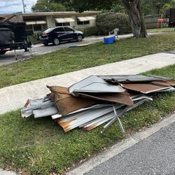 Free Scrap Metal. Three Piles And Two Refrigerators.