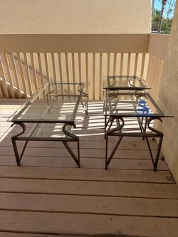 Glass table set