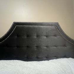 Gray Headboard & Bed frame 