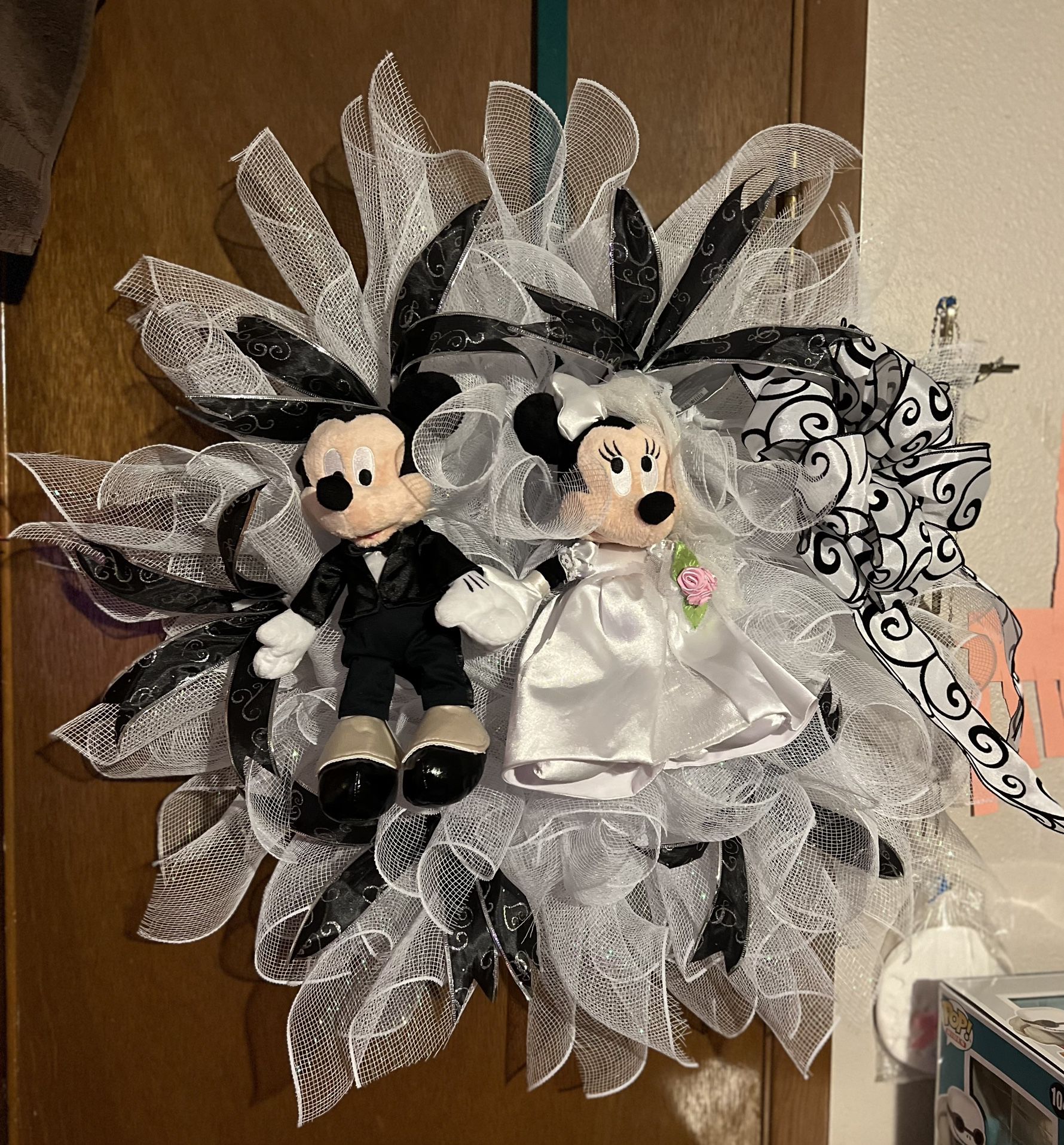 Mickey And Minnie Mouse Wedding Wreath 