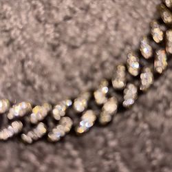 Moissanite Chain White Gold 22 inch