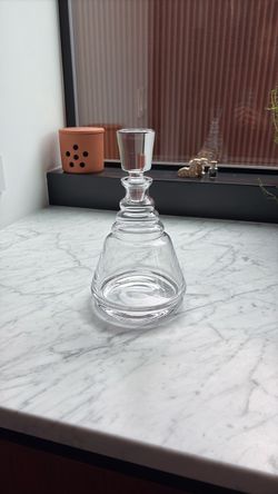 Crate & Barrel Glass Decanter