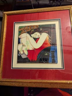Hand Painted Ceramic Art Tile
