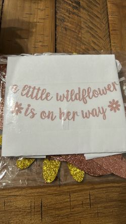A Little Wildflower Is On Her Way Banner