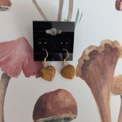 Stone Heart Earrings 