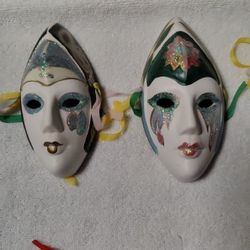 Comedy/Tragedy Masks Ceramic 