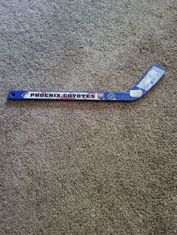 Rare Phoenix Coyotes Autographed "Derek Morris" #53 Mini Hockey Stick (2006-2014)