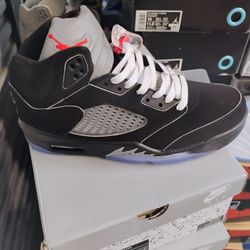 Black metallic 5's/ Sizes 7-13