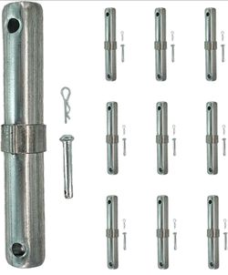 10 Pcs Scaffolding Coupling Pins: 1-3/8" OD x 9" L Heavy Duty Scaffolding Coupling Pin with 1" Collar Scaffold Pins Accessories Scaffolding Spring Loc