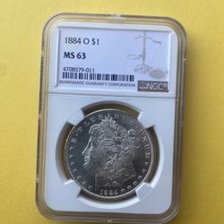 Silver 1884-O Morgan Dollar