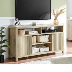 ✨ Modern Wood TV Stand / Entertainment Console – Fits TVs up to 65”