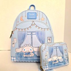 Sanrio Cinnamoroll Loungefly Backpack And Wallet
