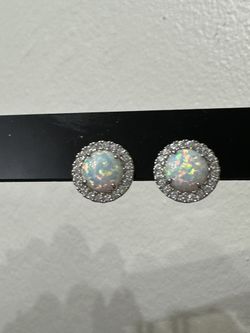925 Silver Opal Earrings