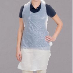 100 White Disposable Aprons