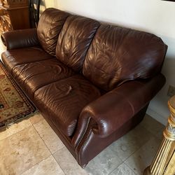 real leather sofa