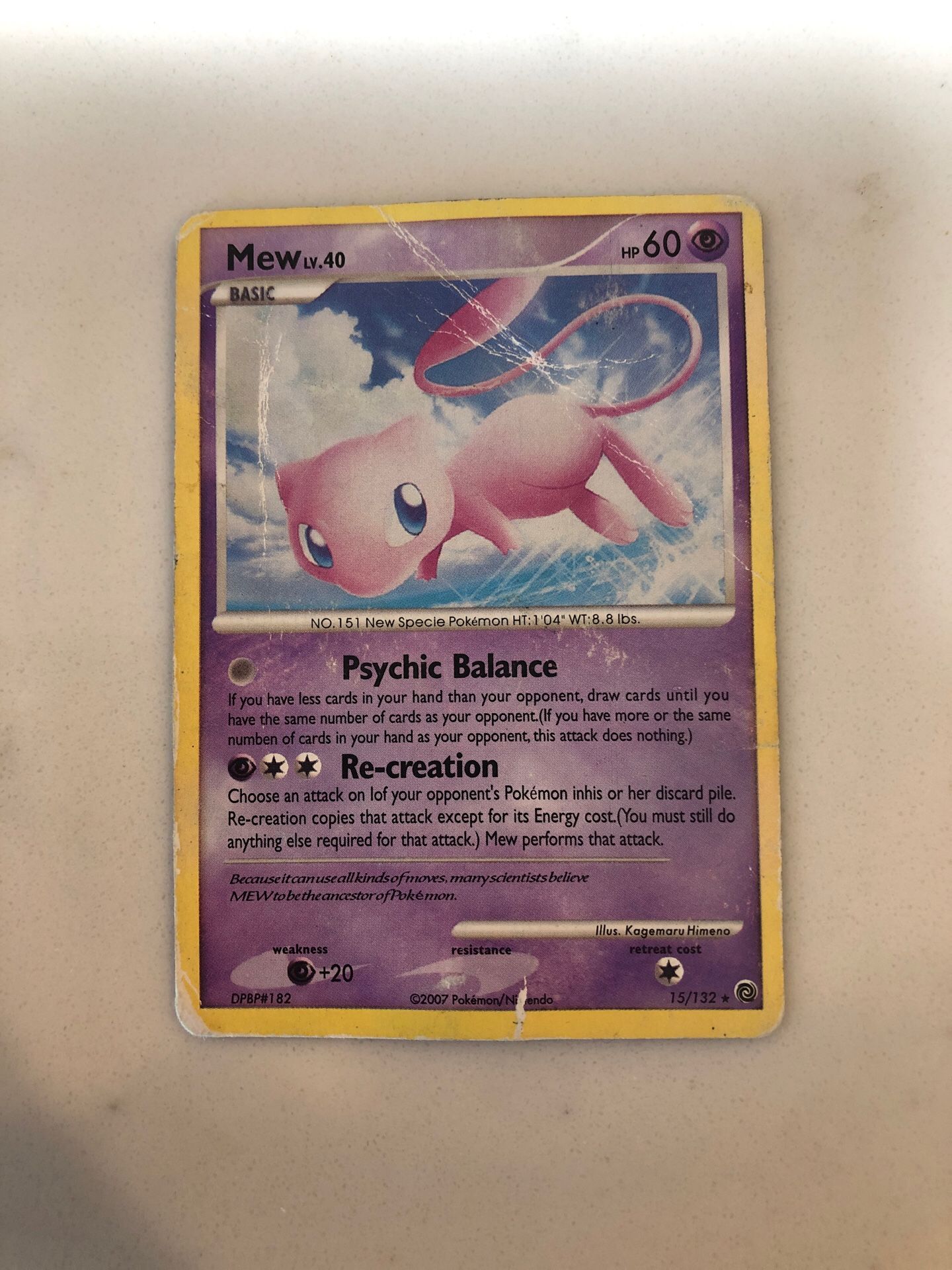 Mew lvl 40 Pokémon Card