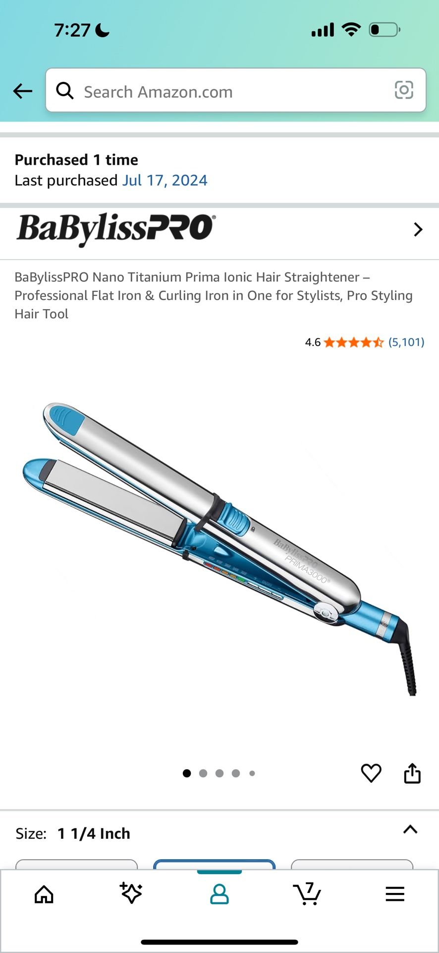 BaBylissPRO Nano Titanium Prima Ionic Hair Straightener – Professional Flat  Iron Curling Iron