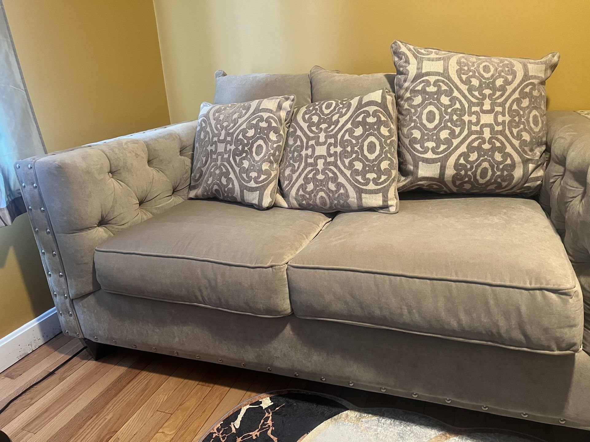 Beige Love Seat