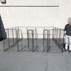 New In Box $270 Large 10x10ft Heavy Duty 48” Tall, 16-Panels Dog Playpen Pet Exercise Fence Crate Kennel 