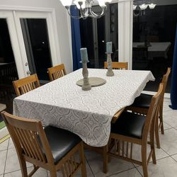 6 Counter High Chairs And A Table For $75