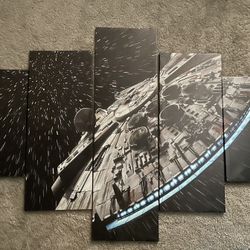 Star Wars Millennium Falcon Wall Art Canvas  