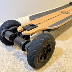 Evolve Bamboo GTR All-Terrain Electric Skateboard + LED Kit!