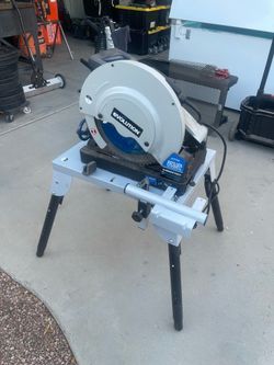 Evolution chop saw with stand