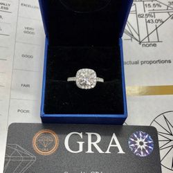 2ct Moissanite Diamond Ring With Certificate 
