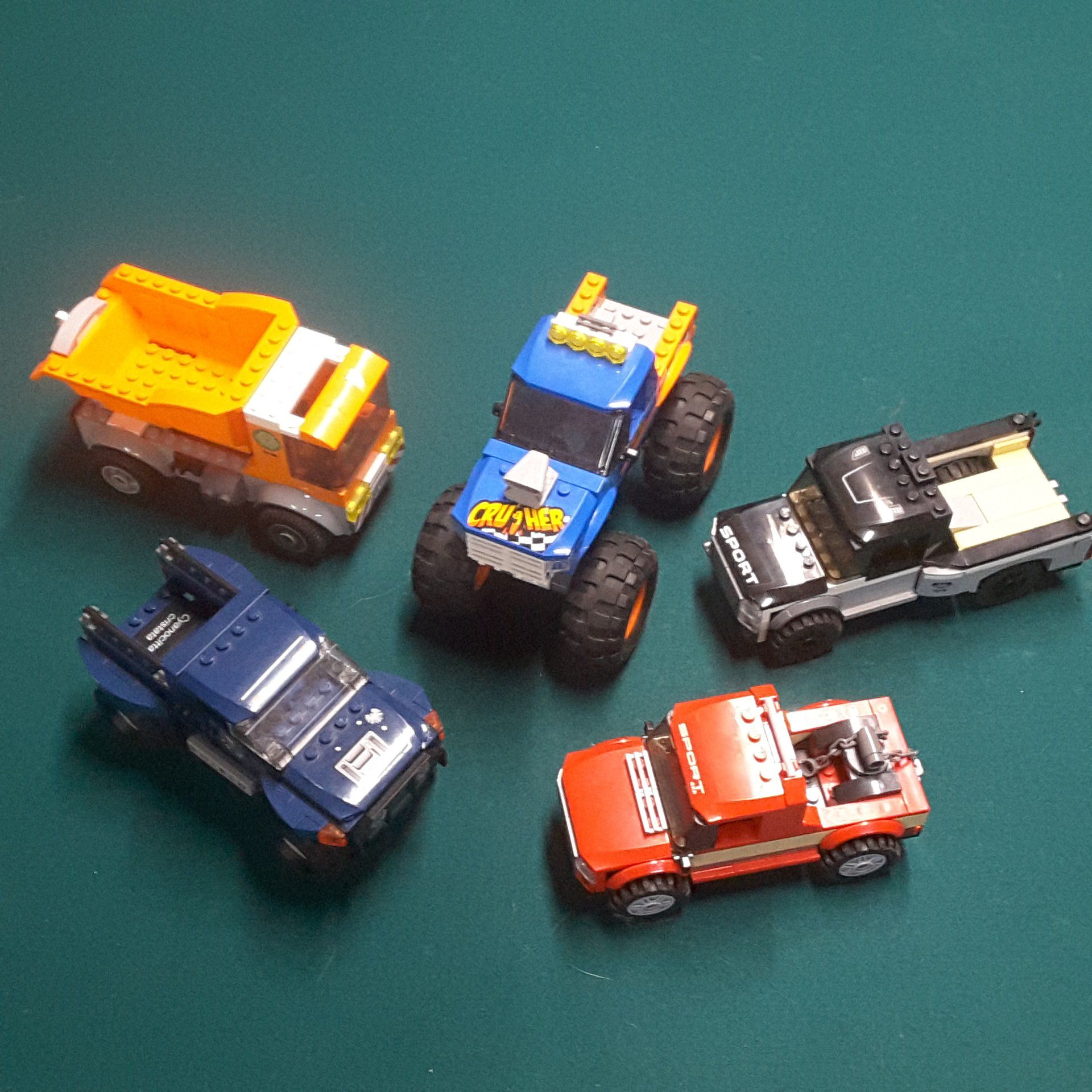 Lego truck vehicle lot city monster truck, avengers, pickup trucks