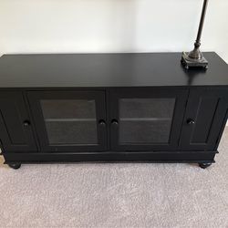 60w x 20d x 28h black entertainment