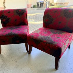 Armless Accent Chairs (Good Condition)