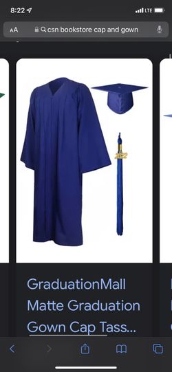 CSN  Blue Cap & Gown For Graduation
