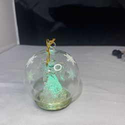 New Glass Globe With Angel