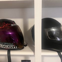 2 Icon Helmets One Comes With Cardo System