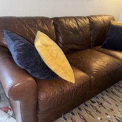 Brown Leather Couch