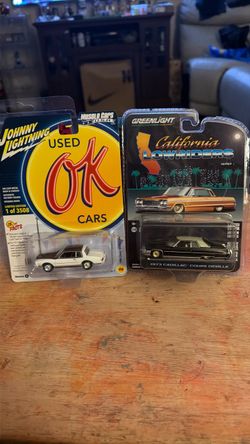 Hot Wheels Johnny lightning Chevy Monte Carlo . Green light Cadillac Deville P3.
