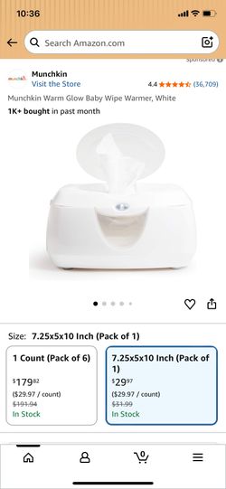 Munchkin baby wipe warmer new $23